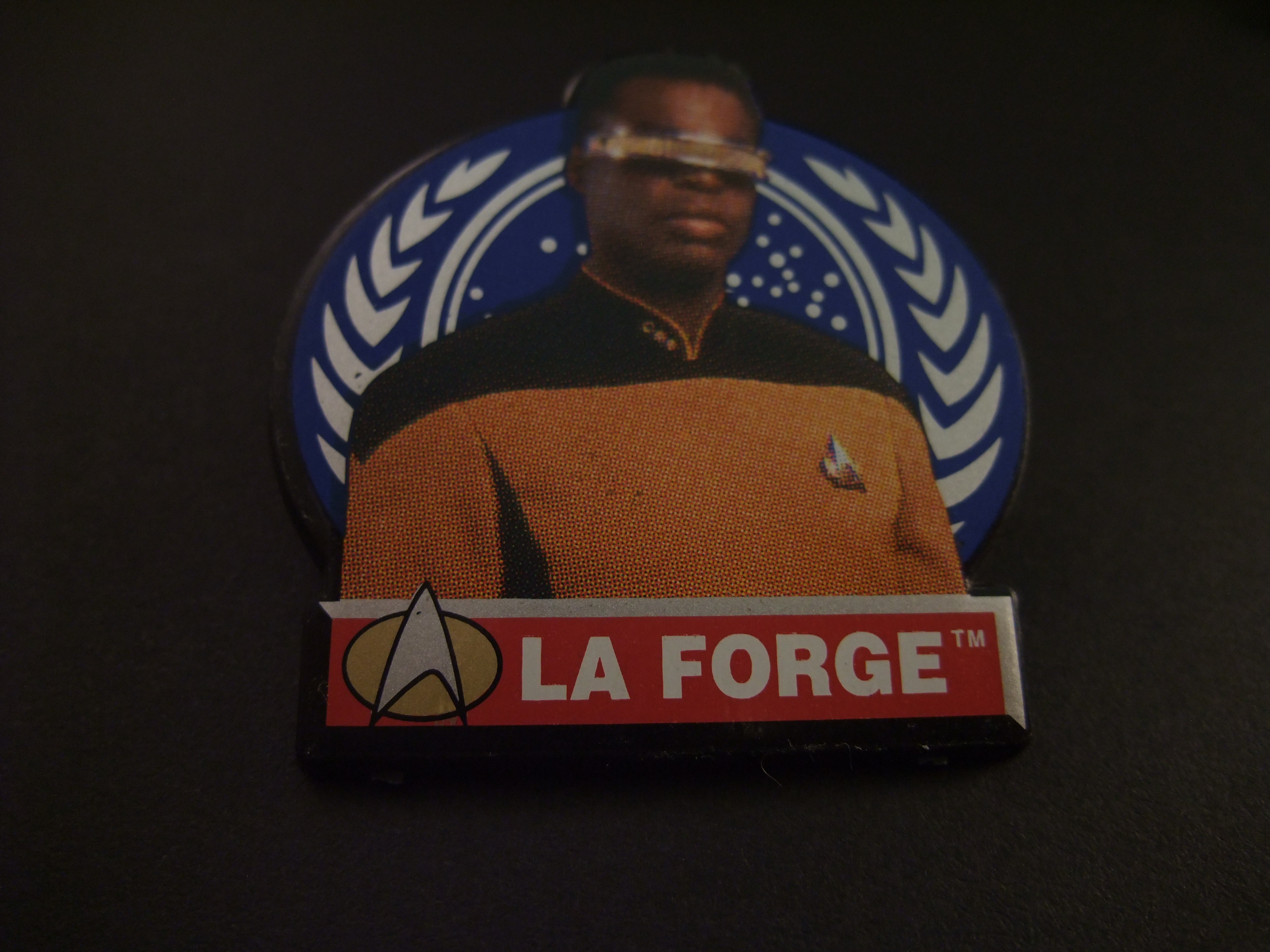 Geordi La Forge (  LeVar Burton) televisieserie Star Trek (The Next Generation) piloot USS Enterprise NCC-1701D